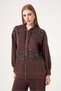 Women's Sequin Detailed Modal Suit Brown 31519 - 3