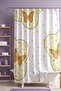 Bathroom Curtain, Checkered Bow and Flowers Patterned Shower Curtain, Bathtub Curtain 175X200Cm - 2