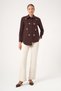 Women's Stone Detailed Poplin Shirt Brown 31510 - 5