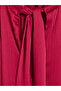 Soulife Red Halter Neck Gathered Satin Evening Dress - 5
