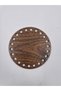10 Pieces of Wooden Walnut Color 13X13 cm 1 Tray Knitting Plate Supla Perforated Coaster Crochet Base Craft Basket Base - 3