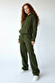 Women's Three-Thread Ribbed Oversize Sweatshirt and Sweatpants Set - 2