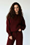 Women's Three-Thread Ribbed Oversize Sweatshirt and Sweatpants Set
