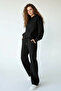 Women's Three-Thread Ribbed Oversize Sweatshirt and Sweatpants Set