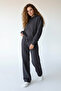 Women's Three-Thread Ribbed Oversize Sweatshirt and Sweatpants Set