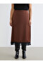 Plus size lace detailed satin skirt - 2