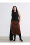Plus size lace detailed satin skirt