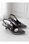 Women's Evening Dress with Open Back and 7cm Heels - 3
