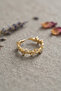 Gold Color Zircon Stone Ivy Model Women's Ring - Ebj260822W46292