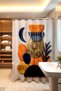 Bathroom Curtain, Bohemian Flowers and Colors Patterned Shower Curtain, Bathtub Curtain 175X200Cm - 3