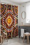 Bathroom Curtain, Checkered Sun Pattern Shower Curtain, Bathtub Curtain 175X200Cm - 5