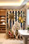 Bathroom Curtain, Palm and Lemons, Flowers Patterned Shower Curtain, Bathtub Curtain 175X200Cm - 3