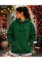 Women's Tropical Floral Printed Radiant Days Written Hooded Kangaroo Pocket Cotton Sweatshirt - 2