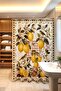 Bathroom Curtain, Yellow Lemons and Birds Patterned Shower Curtain, Bathtub Curtain 175X200Cm - 3