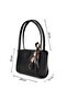 3-Pack Brown, Cream, Black Women's Scarf, Zipper Closure Shopper Hand and Shoulder Bag - 7