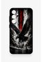 Samsung S23Fe Compatible Black Eagle Patterned Silicone Case - 3