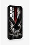 Samsung A55 Compatible Black Eagle Patterned Silicone Case - 3