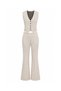 Steel Knitwear Striped Stone Vest / Pants Set