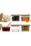 6-Piece Vacuum Glass Storage Container with Bamboo Lid / Breakfast Container 240 ml - 2