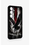 Samsung S25 Compatible Black Eagle Patterned Silicone Case