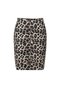 Leopard Pattern Faux Leather Skirt