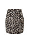 Leopard Pattern Faux Leather Skirt - 3