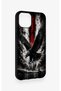 iPhone 14 Compatible Black Eagle Pattern Silicone Case - 3