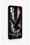 Samsung A04 Compatible Black Eagle Patterned Silicone Case - 3