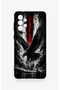 Samsung-A73 Compatible Black Eagle Patterned Silicone Case