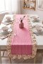 Runner Ruffled Checkered Pink Fuchsia Floral Border Modern Bohemian Boho Patterns - 3