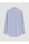 Vizyon New Season Blue Standard Fit Gabardine Men's Shirt - 7