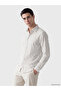 Ozmarka New Season Brown Slim Fit Striped Men's Shirt
