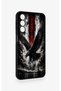 Samsung A24 Compatible Black Eagle Patterned Silicone Case - 2