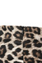 Leopard Pattern Faux Leather Skirt - 4