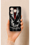 Realme C63 Compatible Black Eagle Patterned Silicone Case