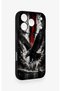 iPhone 17 Pro Compatible Black Eagle Pattern Silicone Case - 2