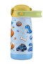 Children's Steel Water Bottle with Straw 420 ml Thermos - Yellow Blue Cute Dog Printed 60038 - 2