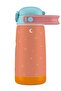 Girl's 420 ml Stainless Steel School Thermos Water Bottle with Straw - Orange - with Silicone Carrying Strap 60037 - 2