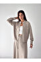 Women's Modal Fabric High Collar Double Pocket Gathered Skirt Two-Piece Set - 2