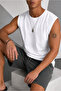 Plain Unprinted Men's Sports Athlete T-Shirt Zero Sleeve 100% Cotton Combed - 3