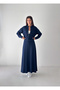 Women's Modal Fabric High Collar Double Pocket Gathered Skirt Two-Piece Set - 3