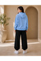 Women's Plus Size 3 Thread Oversize Hooded Sweatshirt and Black Jogger Sweatpants Set - 3