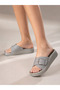 Women's Silvery Single-Strap Comfortable Sole Lightweight Stylish Orthopedic Slippers