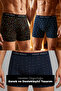 Men's Mixed Patterned 3-Piece Boxers - 23661 - 2