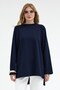 Nilda İnce Sweatshirt Navy Blue - 3