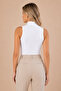 Women's High Neck Sleeveless Modal Cotton Stretchable Undershirt White - 3
