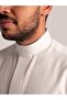 ثوب سميراميس نص وقفة - ياقة سادة كم سادة كريمي - مقاس طول (58) - 2