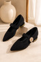 Women's Buckle-Strapped Pointed Toe Stylish Daily Comfortable Ballerinas - 5