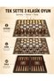Luxury Wooden Look 3-in-1 Chess Checkers Backgammon Set 34 cm Foldable Interlocking Premium Game Set - 2