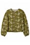 Nola Floral Embroidered Zippered Thin Jacket Women's Khaki